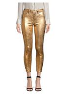 L'agence Margot High-rise Crackle Metallic Ankle Skinny Jeans