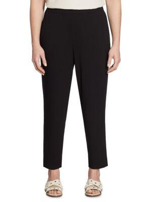 Eileen Fisher, Plus Size Slouchy Slim Ankle Pants