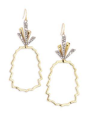Alexis Bittar Elements 10k Yellow Gold & Crystal Pineapple Earrings