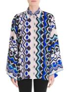 Emilio Pucci Kimono-sleeve Silk Blouse