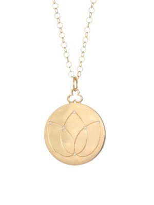 Devon Woodhill Diamond Lotus Gold Locket