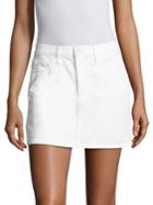 Frame Le Mini White Denim Skirt