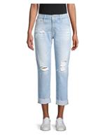 Ag Jeans Ex-boyfriend Distressed Cropped Jeans