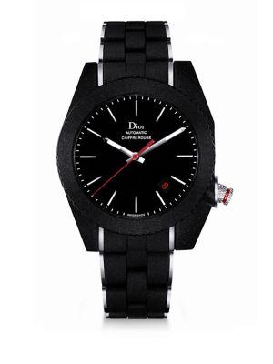 Dior Chiffre Rouge Galvanized Rubber Black Watch
