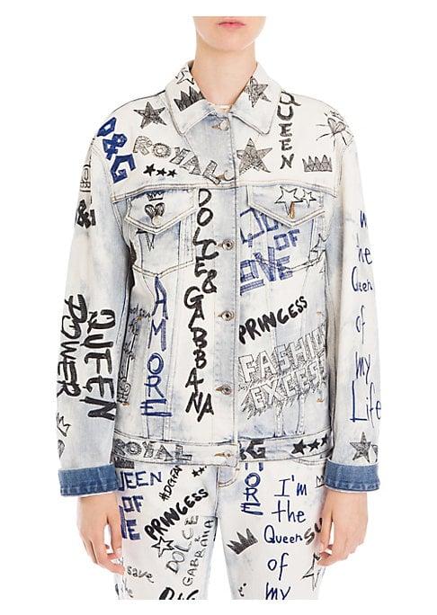 Dolce & Gabbana Denim Graffiti Jacket