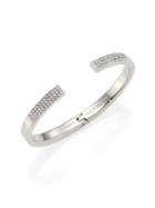 Vita Fede Diviso Crystal Cuff Bracelet/silvertone