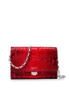 Michael Kors Collection Yasmeen Python Small Leather Clutch