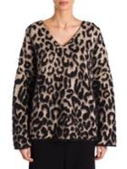 Stella Mccartney Leopard-print Mohair Sweater