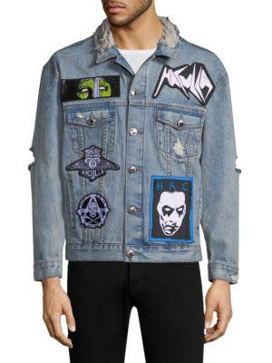 Haculla Distressed Patched Denim Jacket