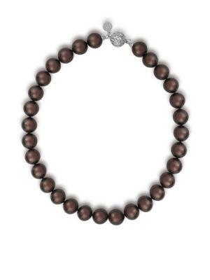 Majorica 14mm Tahitian Pearl & Crystal Strand Necklace