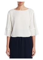 Emporio Armani Pleated Bell-sleeve Blouse