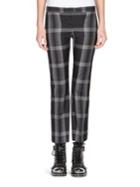 Alexander Mcqueen Kick Back Cropped Plaid Trousers