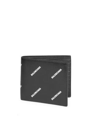 Balenciaga All Over Logo Print Wallet