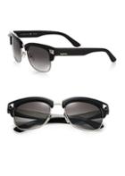 Valentino Garavani 53mm V118sm Rockstud Plastic & Metal Clubmaster Sunglasses
