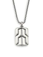 John Hardy Classic Chain Sterling Silver Dog Tag Necklace