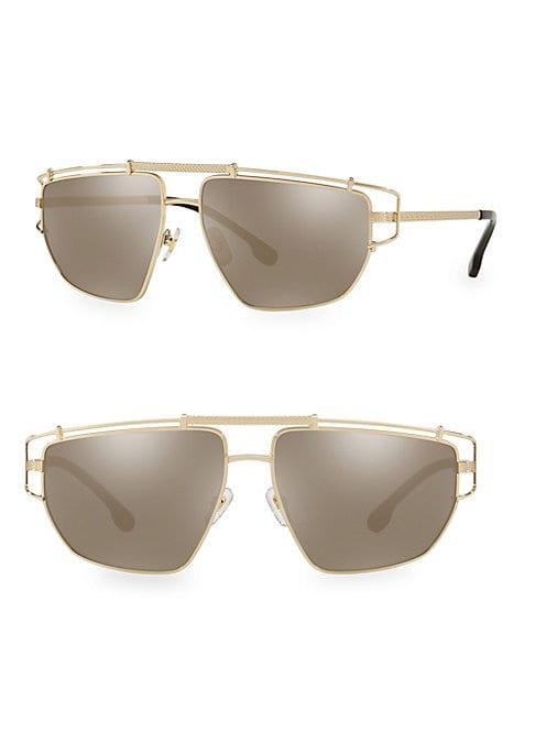 Versace 57mm Irregular Hexagon Sunglasses