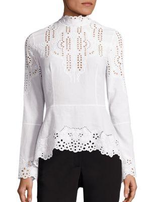 Yigal Azrouel Embroidered Cotton Blouse