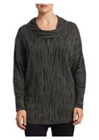Nic+zoe Plus Plus Knitted Cowl Neck Top