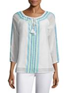 Vineyard Vines Embroidered Tunic Top