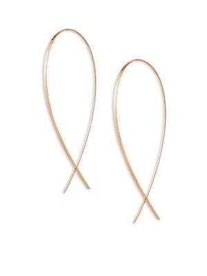 Lana Jewelry 15 Yr. Anniversary 14k Rose Gold Threader Earrings