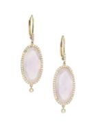 Meira T Purple Jade, Diamond & 14k Yellow Gold Drop Earrings