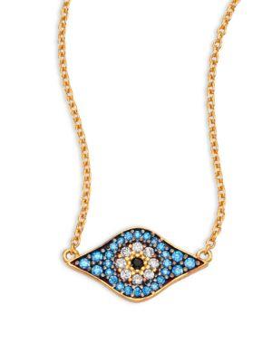 Eyem By Ileana Makri Kitten Eye Crystal Pendant Necklace