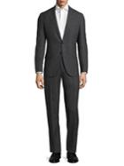 Eidos Slim-fit Micro Graph Check Wool Suit
