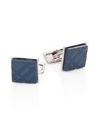 Burberry Iconic Check-engraved Square Cuff Links