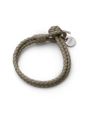 Bottega Veneta Intrecciato Leather Double-row Wrap Bracelet