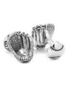 Cufflinks, Inc Sterling Silver Baseball Glove Cuff Links