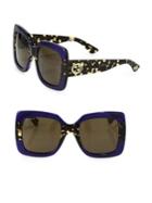 Gucci 54mm Oversized Square Colorblock Sunglasses