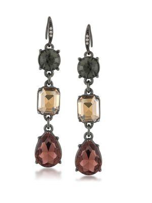 Abs By Allen Schwartz Jewelry Black Magic Linear Crystal Drop Earrings