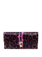 Dolce & Gabbana Leopard-print Leather Continental Wallet