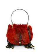 Prada Corsaire Fox Fur & Leather Bag