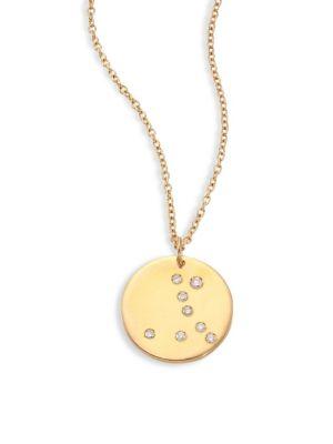 Bare Constellations Pisces Diamond & 18k Yellow Gold Pendant Necklace