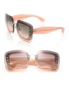 Miu Miu 67mm Glittered Square Layered Sunglasses