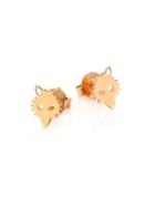 Ginette Ny Wolf 18k Rose Gold Stud Earrings