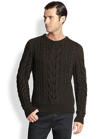 Ralph Lauren Black Label Cable-knit Crewneck Sweater