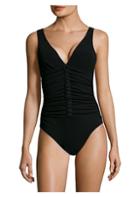 Shan Picasso Deep V-neck One-piece Swimsuit