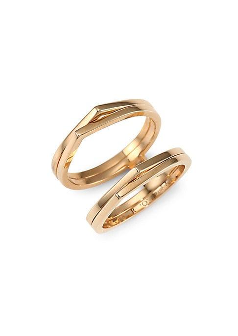 Repossi Antifer 18k Rose Gold Double Stacked Ring