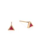 Melissa Kaye Chloe Ruby & 18k Pink Gold Single Stud Earring