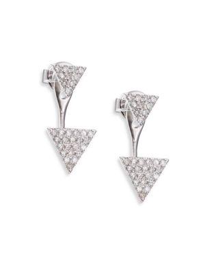 Meira T Diamond & 14k White Gold Double-triangle Ear Jackets