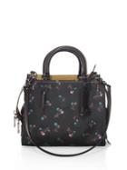 Coach Cherry-print Leather Rogue Tote