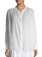 Vince Solid Pleated Blouse
