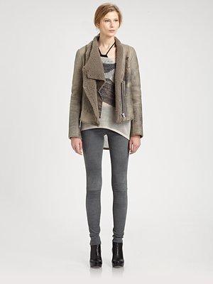 Weathered Shearling-trim Jacket