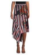 Etro Multi-stripe Asymmetric Knit Skirt