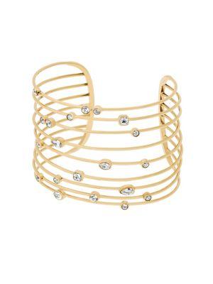 Michael Kors Modern Brilliance Crystal Open Cuff Bracelet/goldtone