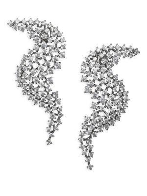 Adriana Orsini Leia Wave Drop Swarovski Crystal Earrings