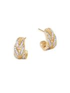 John Hardy Modern 18k Gold & Diamond Earrings