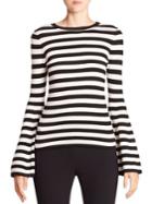 Milly Striped Bell Sleeve Pullover